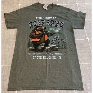 Support Your Right To Arm Bears T-Shirt Second Amendment Child Small New